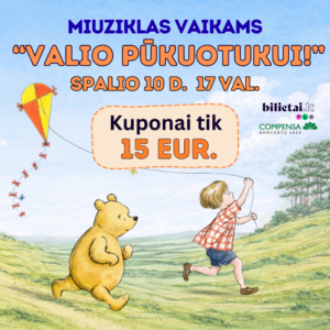 Pūkuotuko Gimtadienio Kuponas, bilietai 15 eur.
