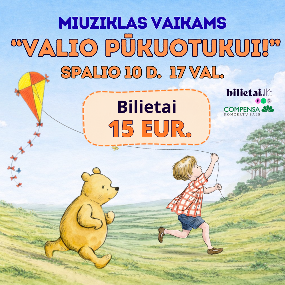 Pūkuotuko gimtadienio bilietai - 15 Eur